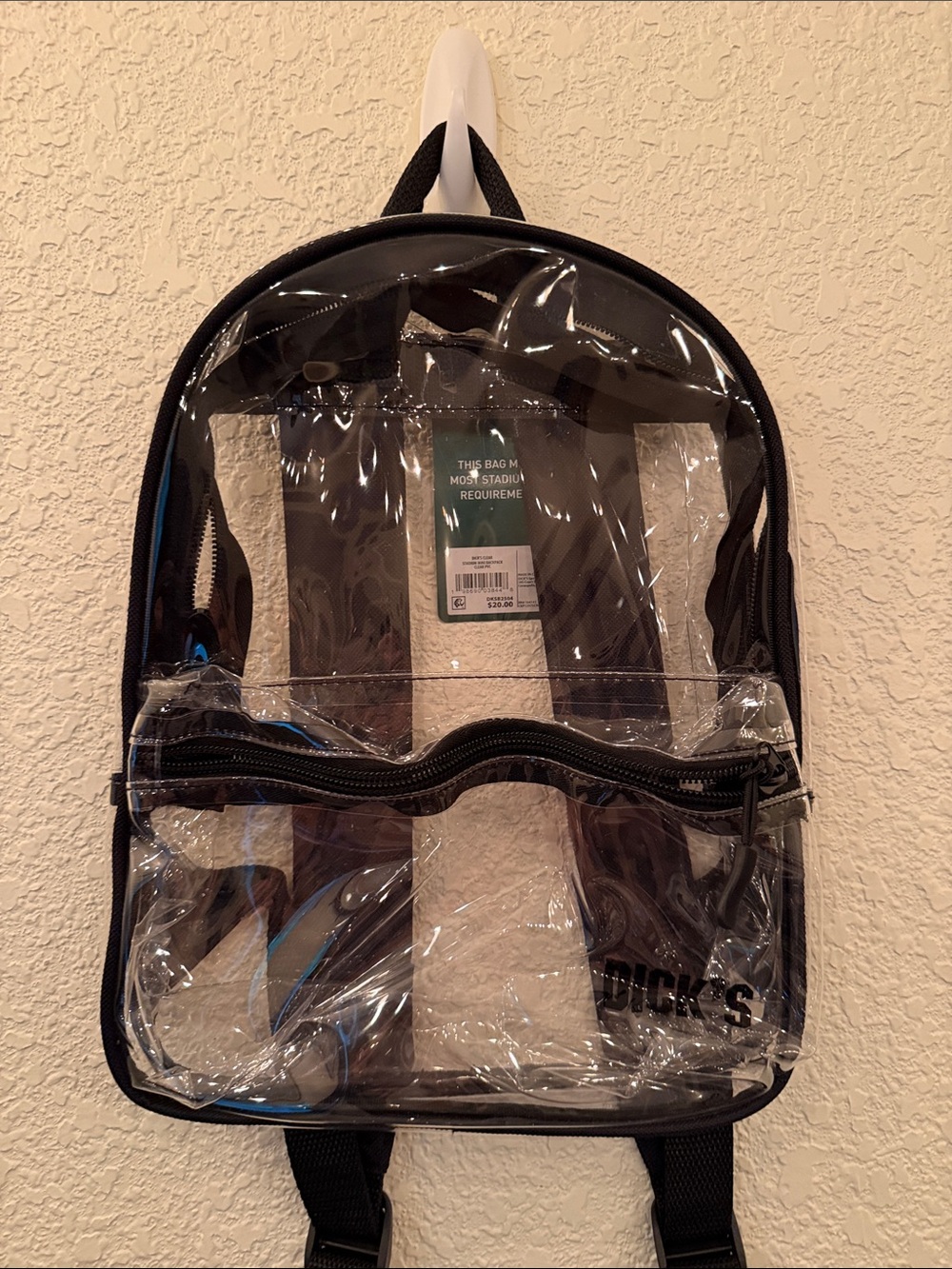Clear Black Stadium Backpack NWT